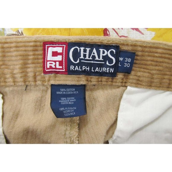 CHAPS Ralph Lauren Tan Corduroy Pants Size W38 L30 - Picture 6 of 6
